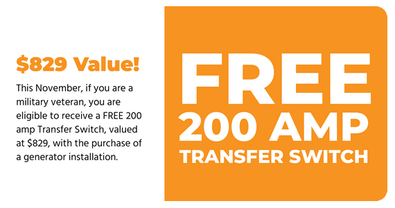 Free 200 AMP Transfer Switch